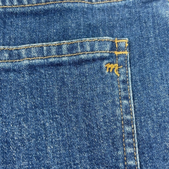 Madewell Denim Mini Skirt Frayed‎ Hem High Waist Size 27 - Picture 6 of 8